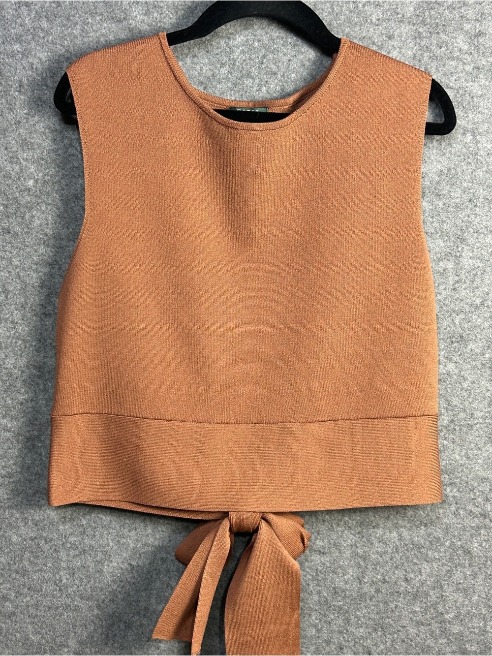 Wild Fable Women’s L Rust Cropped Tie Back Knit Tank Boho Earthcore Minimalist